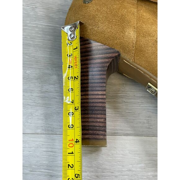 UGG Dandylion Chestnut Women's 7 Brown Bootie Suede Leather Boot Fur Trim - Picture 9 of 11